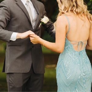 Size 4 (Tiffany) Blue Prom Dress